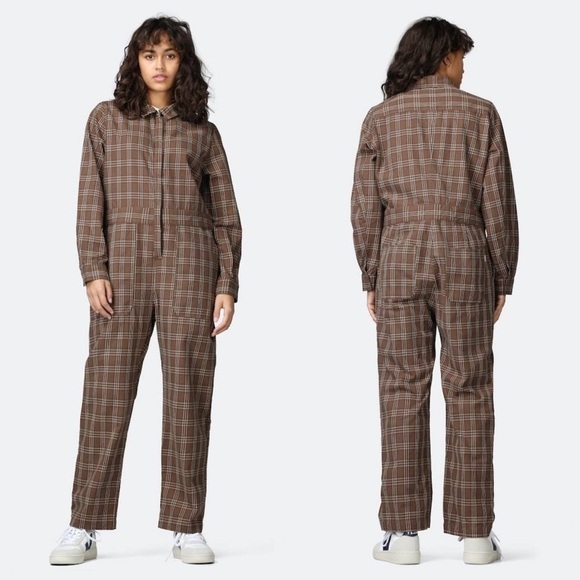 Brixton Mersey Coverall, Washed Brown & Black - Picture 1 of 11
